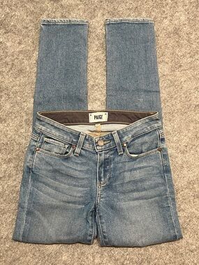 PAIGE Skyline Ankle Peg Women's Light Blue Straight Leg Jeans